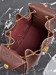 Colestore Chanel 25 Small Handbag   Perforated Calfskin & Gold-Tone Metal  Dark Brown  30 x 26 x 14cm - 3