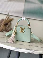 Colestore Louis Vuitton Capucines Mini Jade Green Taurillon Leather M15157 21 x 13.6 x 8 cm - 1