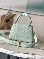 Colestore Louis Vuitton Capucines Mini Jade Green Taurillon Leather M15157 21 x 13.6 x 8 cm - 3