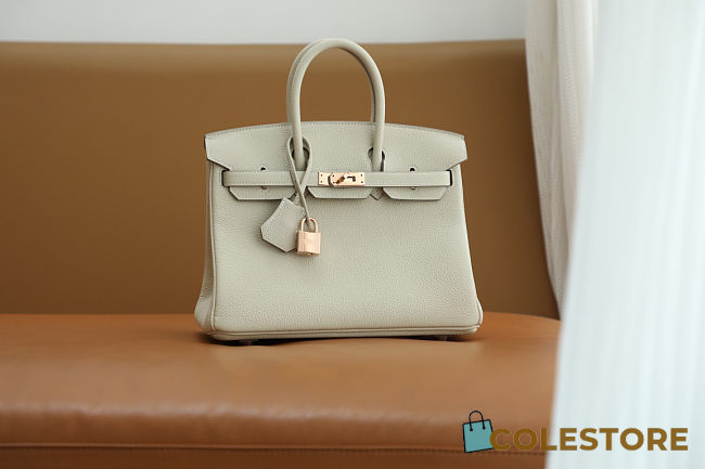 Colestore Hermes Birkin 25 Craie Togo Rose Gold Hardware  - 1
