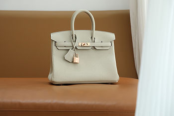 Colestore Hermes Birkin 25 Craie Togo Rose Gold Hardware 