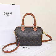 Colestore Celine Small Boston In Triomphe Canvas and calfskin Tan 20 x 14 x 10 cm - 3