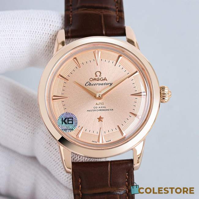 Colestore Omega Men's watch Constellation Observatory Sedna gold on alligator 40 mm × 9 mm - 1