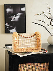 Colestore Chanel Coco Beach 2026 collection   Flap Bag   Braided Raffia & Gold-Tone Metal  Beige  16.5 x 25 x 6.5cm - 2