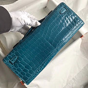 Colestore Hermes Kelly Cut Colvert Shiny Niloticus Crocodile Palladium hardware 31cm  - 4