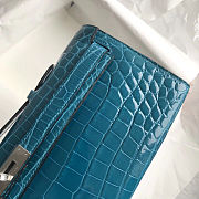 Colestore Hermes Kelly Cut Colvert Shiny Niloticus Crocodile Palladium hardware 31cm  - 3