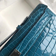 Colestore Hermes Kelly Cut Colvert Shiny Niloticus Crocodile Palladium hardware 31cm  - 2