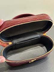 Colestore  YSL Saint Laurent Gaby vanity in Shiny lambskin in Bordeaux 18x11x6.5cm - 5