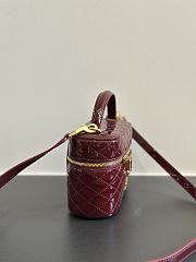 Colestore  YSL Saint Laurent Gaby vanity in Shiny lambskin in Bordeaux 18x11x6.5cm - 4