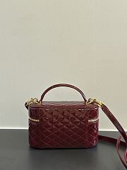 Colestore  YSL Saint Laurent Gaby vanity in Shiny lambskin in Bordeaux 18x11x6.5cm - 2