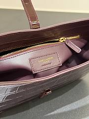 Colestore  YSL Saint Laurent LE 5 À 7 in crocodile-embossed patent leather in Brown 24.5x16x6cm - 6