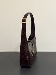 Colestore  YSL Saint Laurent LE 5 À 7 in crocodile-embossed patent leather in Brown 24.5x16x6cm - 5
