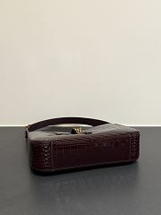Colestore  YSL Saint Laurent LE 5 À 7 in crocodile-embossed patent leather in Brown 24.5x16x6cm - 4