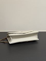 Colestore YSL  Saint Laurent PARIS chain wallet in GRAIN DE POUDRE leather in BLANC VINTAGE 20x13x5cm - 3