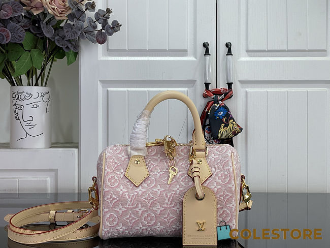Colestore Louis Vuitton Speedy Bandoulière 20 Monogram Emblème Rose Ruban 20.5 x 13.5 x 12cm - 1