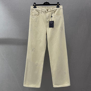 Colestore Louis Vuitton Embroidered Signature Skate Pants Ivory