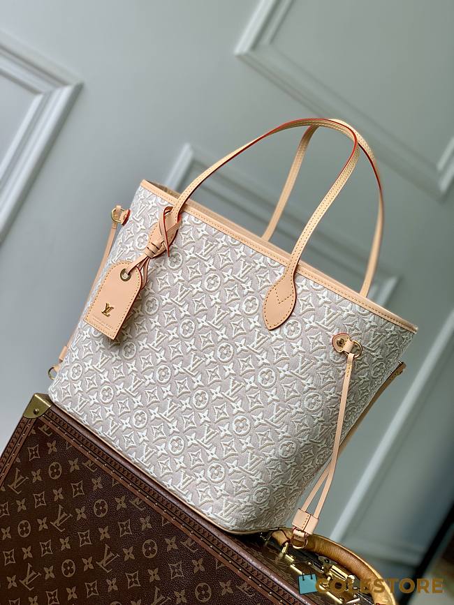 Colestore  Louis Vuitton Neverfull MM Monogram Emblème Peuplier Jacquard textile 47 x 28 x 14 cm - 1