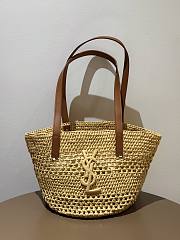 Colestore YSL Saint Laurent PANIER small in raffia Natural 44 x 22 x 22 cm - 1