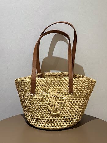 Colestore YSL Saint Laurent PANIER small in raffia Natural 44 x 22 x 22 cm