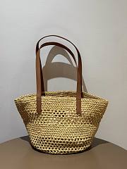 Colestore YSL Saint Laurent PANIER small in raffia Natural 44 x 22 x 22 cm - 4