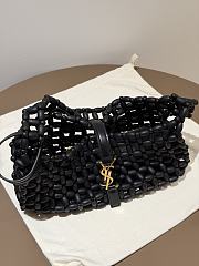 Colestore YSL Saint Laurent LE 5 À 7 in wood beads Black 21-28×15×6cm - 3