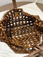 Colestore YSL Saint Laurent LE 5 À 7 in wood beads Brown 21-28×15×6cm - 6