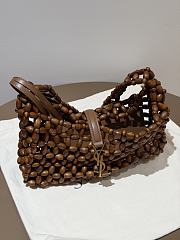 Colestore YSL Saint Laurent LE 5 À 7 in wood beads Brown 21-28×15×6cm - 3