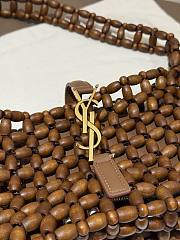 Colestore YSL Saint Laurent LE 5 À 7 in wood beads Brown 21-28×15×6cm - 4