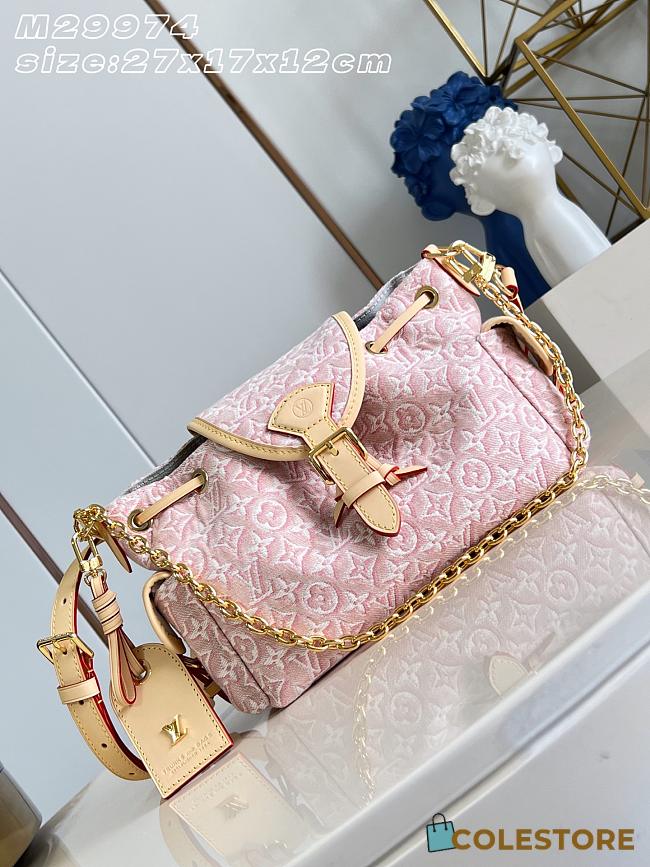 Colestore Louis Vuitton Odyssee PM Monogram Emblème Rose Ruban Jacquard textile 27 x 17 x 12 cm - 1