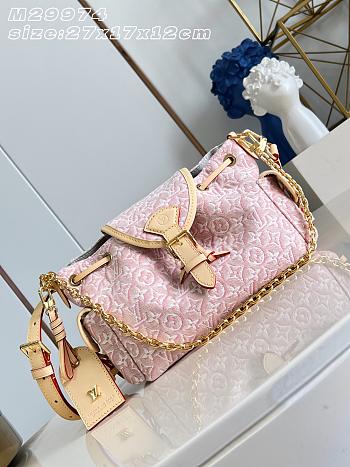 Colestore Louis Vuitton Odyssee PM Monogram Emblème Rose Ruban Jacquard textile 27 x 17 x 12 cm