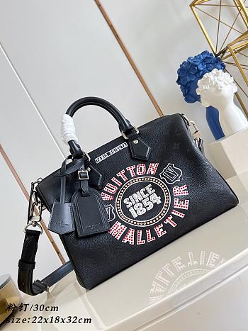 Colestore Louis Vuitton Speedy P9 Bandoulière 30 Jackets Black Cowhide leather 32 x 22.5 x 18 cm