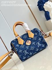 Colestore Louis Vuitton Speedy 18 Bandoulière Blue Monogram Flowers Denim 18 x 12 x 10 cm - 6