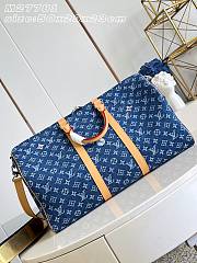 Colestore Louis Vuitton Keepall 50 Blue Monogram Denim Flowers 50 x 29 x 23 cm - 4