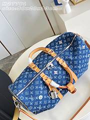 Colestore Louis Vuitton Keepall 50 Blue Monogram Denim Flowers 50 x 29 x 23 cm - 5