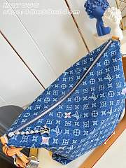 Colestore Louis Vuitton Vagabond Hobo Blue Monogram Flowers Denim 48 x 38 x 14 cm - 4