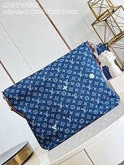 Colestore Louis Vuitton Vagabond Hobo Blue Monogram Flowers Denim 48 x 38 x 14 cm - 3