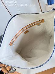 Colestore Louis Vuitton Vagabond Hobo Blue Monogram Flowers Denim 48 x 38 x 14 cm - 6