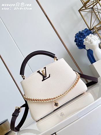 Colestore Louis Vuitton Flight Mode Capucines BB Cream/Burnt Mahogany Taurillon leather 27 x 19 x 9 cm