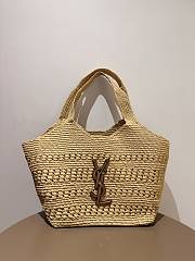 Colestore YSL Saint Laurent ICARE medium in raffia 46 x 28 x 15 cm - 1
