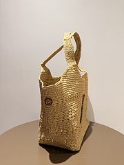 Colestore YSL Saint Laurent ICARE medium in raffia 46 x 28 x 15 cm - 6