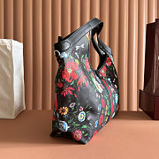 Colestore Gucci Giglio Flora large tote bag black and multicolor Flora net 40(54)x46x16cm  - 6
