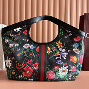 Colestore Gucci Giglio Flora large tote bag black and multicolor Flora net 40(54)x46x16cm  - 5