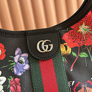Colestore Gucci Giglio Flora large tote bag black and multicolor Flora net 40(54)x46x16cm  - 3