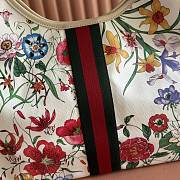 Colestore Gucci Giglio Flora large tote bag white and multicolor Flora net 40(54)x46x16cm  - 6