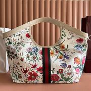 Colestore Gucci Giglio Flora large tote bag white and multicolor Flora net 40(54)x46x16cm  - 3