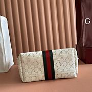Colestore Gucci Giglio small tote bag white GG leather 25x20x15cm - 5
