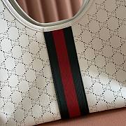 Colestore Gucci Giglio small tote bag white GG leather 25x20x15cm - 2