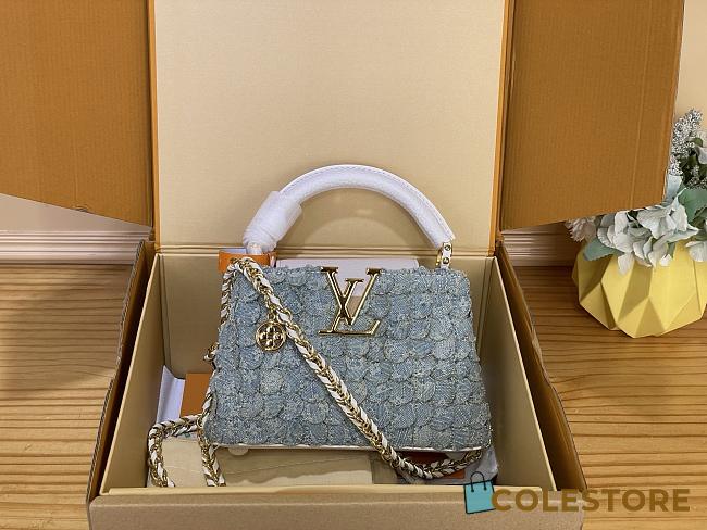Colestore Louis Vuitton Capucines Mini Blue Denim GOTS  21 x 13.6 x 8 cm - 1