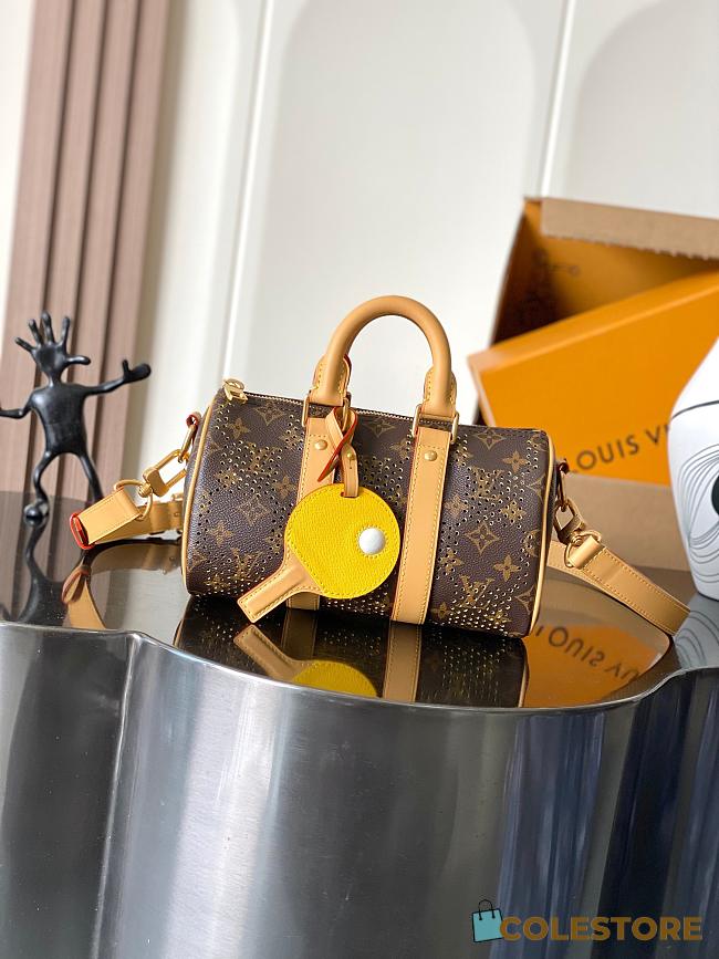 Colestore Louis Vuitton Keepall Bandoulière 25 Monogram/Yellow Monogram Grid coated canvas 25 x 15 x 11 cm  - 1