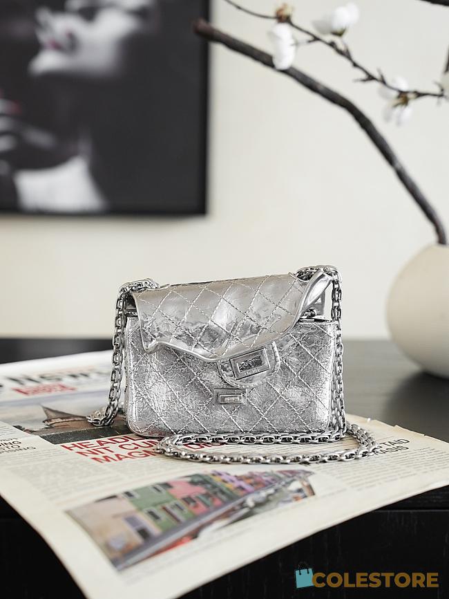 Colestore Chanel SPRING SUMMER 2026   SMALL 2.55 MINAUDIERE   Silver-Tone Metal  Silver 11x12.5x5cm - 1
